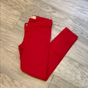 Red Hollister jeans, size 5 (27 waist)